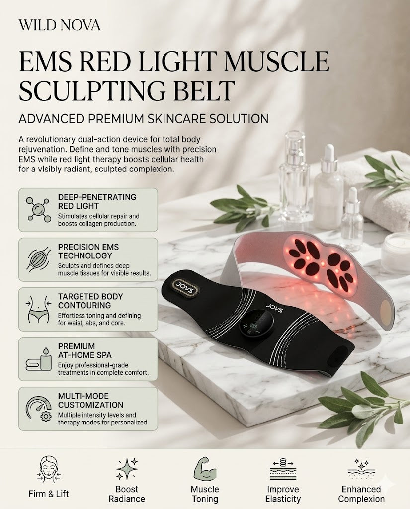 EMS Red Light Muscle Sculpting Belt — Advanced Premium Skincare Solution